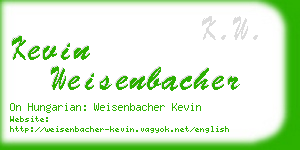 kevin weisenbacher business card